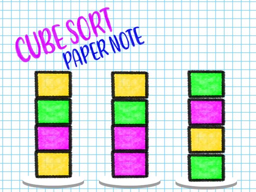 Cube Sort: Paper Note oyunu