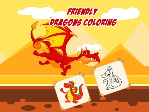 Friendly Dragons Coloring oyunu