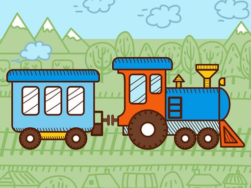 Trains For Kids Coloring oyunu