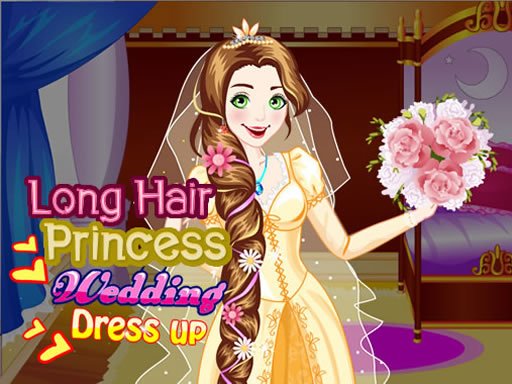 Long Hair Princess Wedding Dress up oyunu