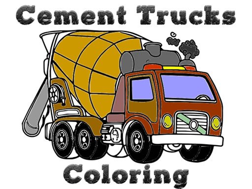 Play Cement Trucks Coloring Game
