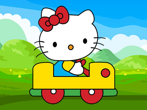 Hello Kitty Car Jigsaw oyunu