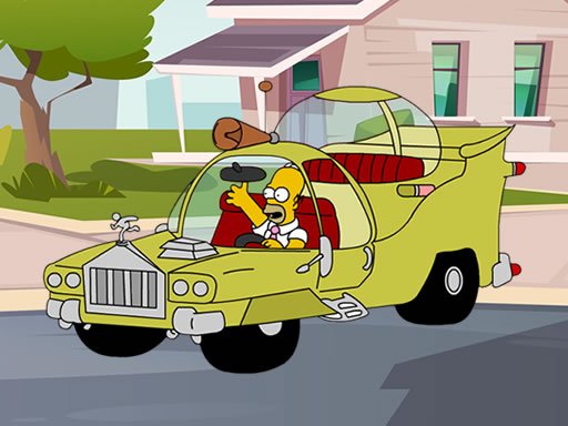 The Simpsons Car Jigsaw oyunu