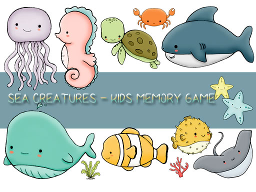 Kids Memory Sea Creatures oyunu