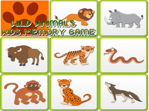 Kids Memory – Wild Animals oyunu