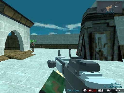 Blocky Shooting Arena 3D Pixel Combat oyunu
