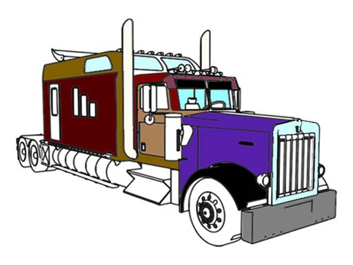 Play American Trucks Coloring Game